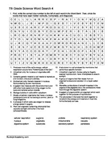 Grade 7 Science Word Search 4 - Rudolph Academy CrosswordsRudolph ...